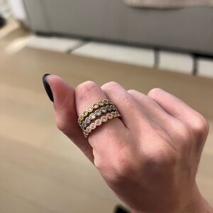 Gold, Silver, Rose Gold Stacked Rings